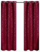 Virginia 2PC Blackout Weave Grommet Panels, Burgundy, 74"x96"