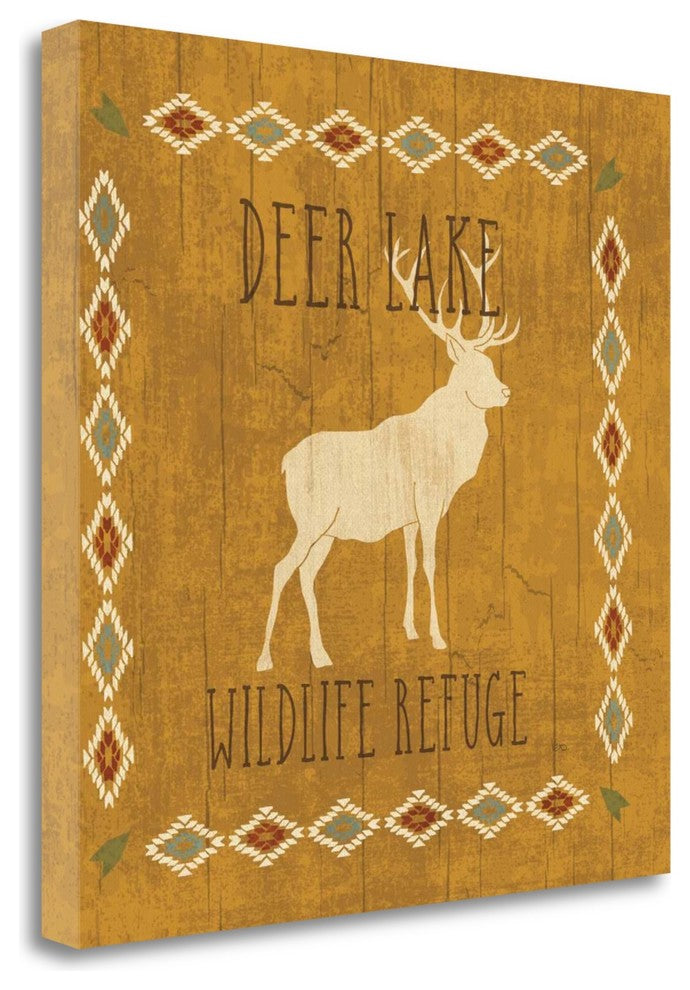 "Lodge Resort III On Wood" By Veronique Charron, Giclee on Gallery Wrap Canvas