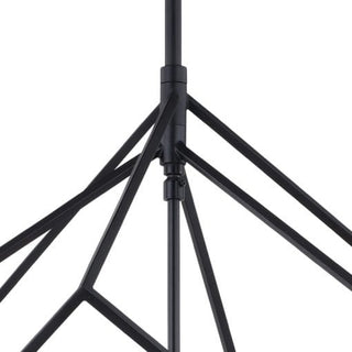 Rad Four Light Pendant, Black and Natural Brass