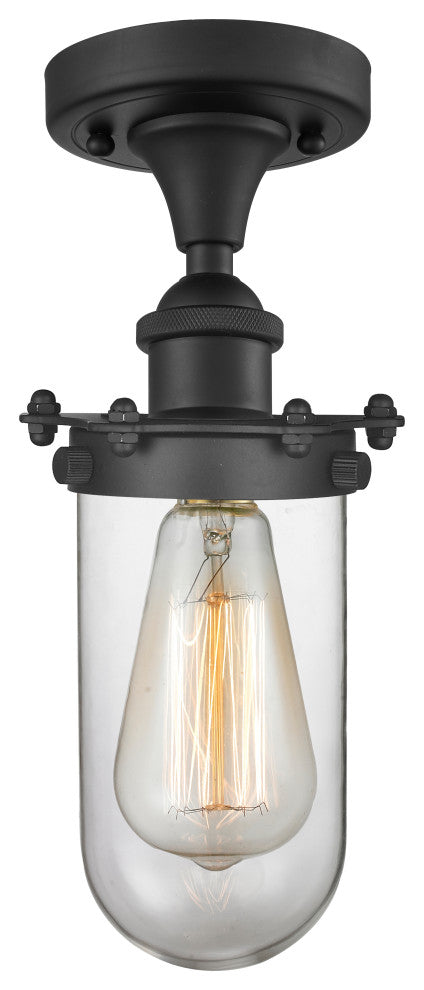 INNOVATIONS LIGHTING 516-1C-BK-CE231-CL-LED Kingsbury 1 Light Flush Mount
