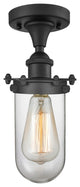 INNOVATIONS LIGHTING 516-1C-BK-CE231-CL-LED Kingsbury 1 Light Flush Mount
