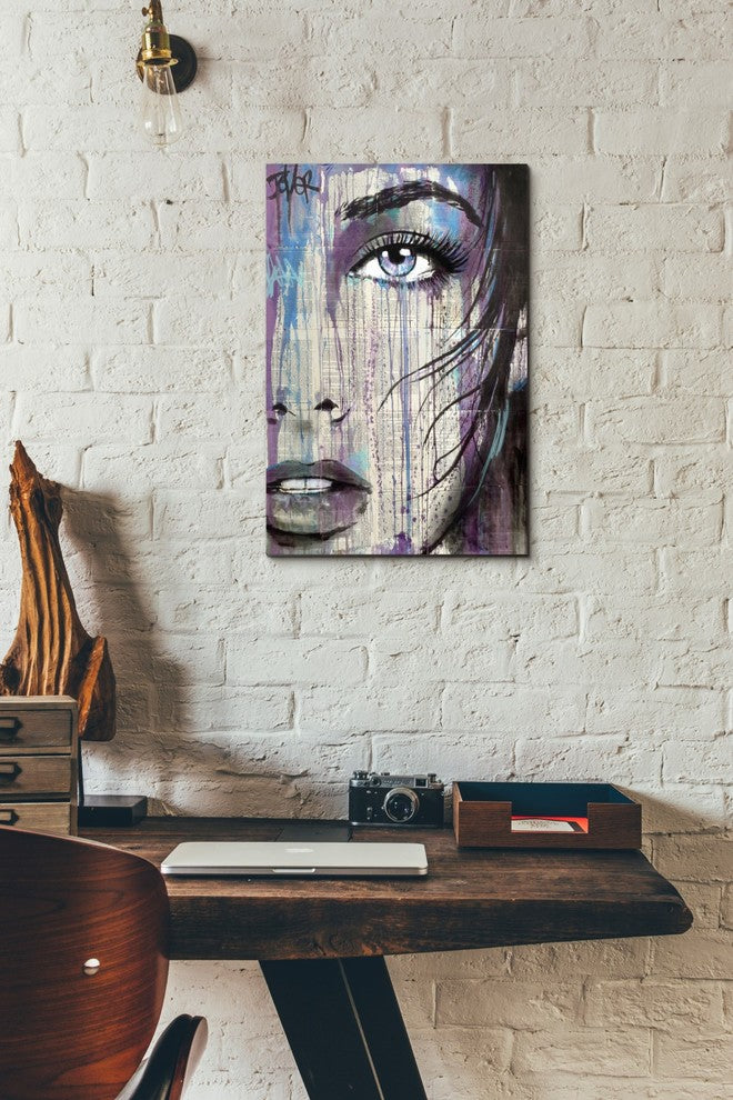 Epic Graffiti "Indigo Feeling" by Loui Jover, Giclee Canvas Wall Art, 12"x18"