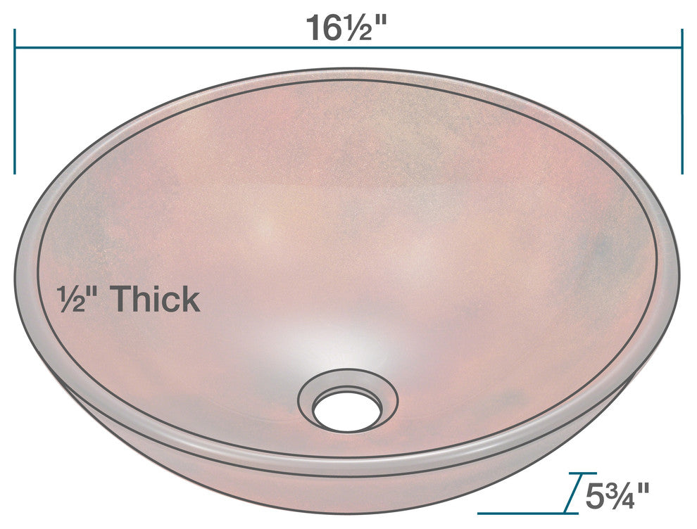 P416 Frosted Glass Vessel Sink