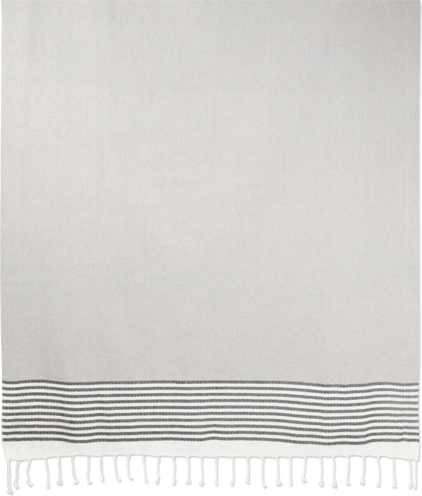 Navy Stitched Stripe Fouta Towel