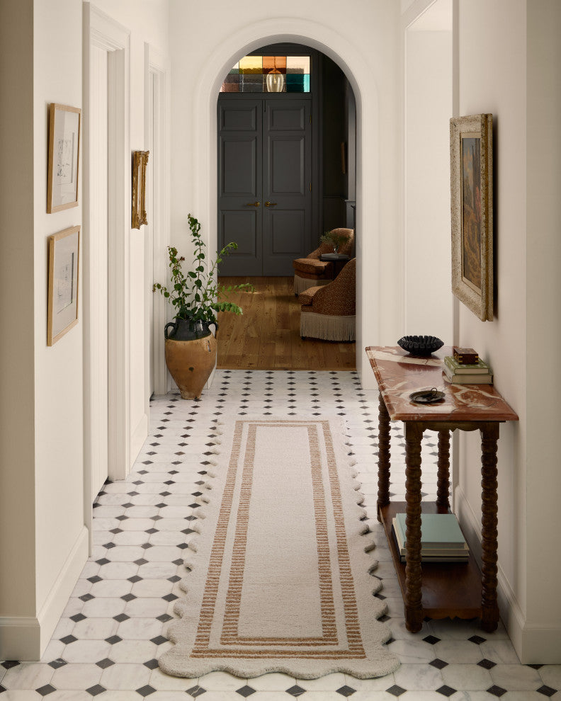 Chris Loves Julia x Loloi Scottie Ivory / Rust 8'-6" x 11'-6" Area Rug