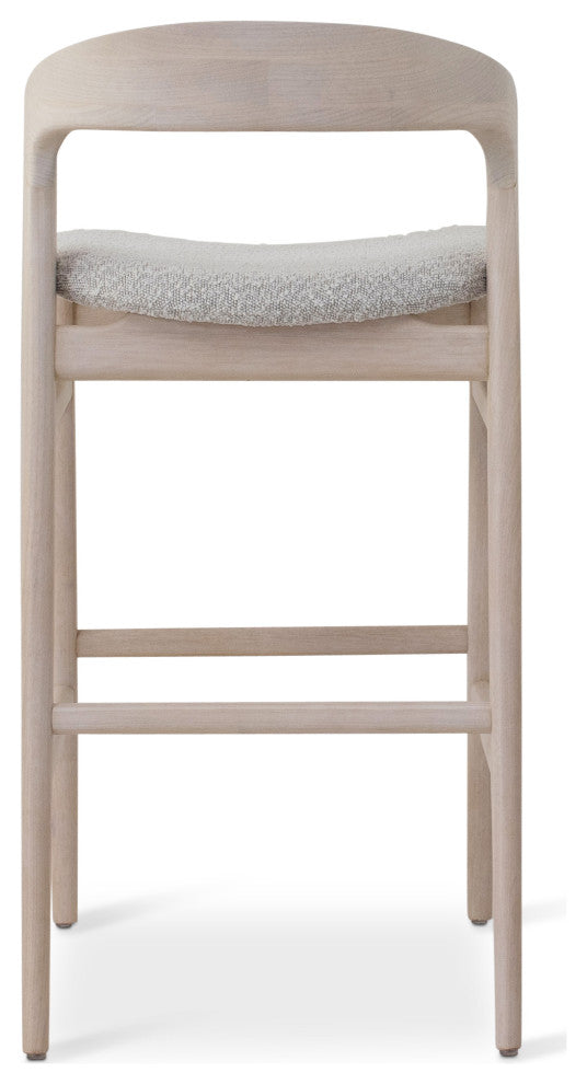 Modern Brazilian, Velma, Bar Stool, Nevoa/Crafted Glaze