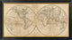 "The World, 1825" Framed Canvas Giclee by Mathew Carey, 40x23"