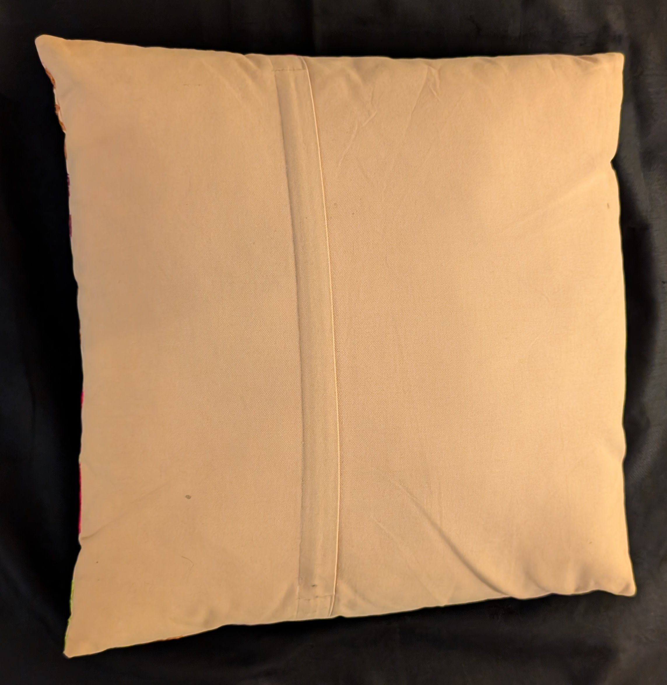 Canvas Stencil Pillow, Orange