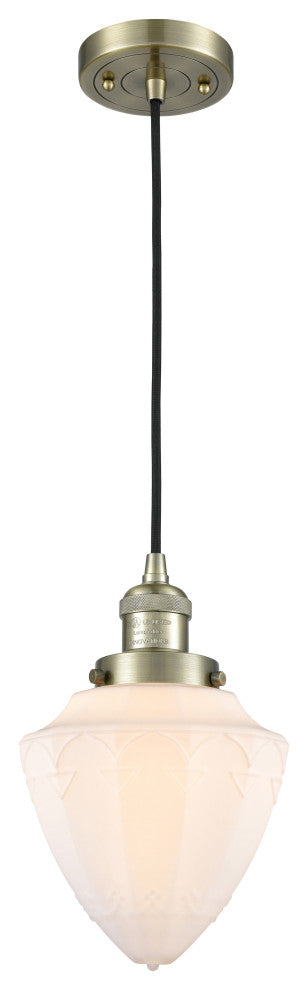 Innovations 201C-AB-G661-7-LED 1 Light Mini Pendant, Antique Brass
