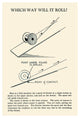 "Which Way Will It Roll" Digital Paper Print by Retromagic, 17"x24"
