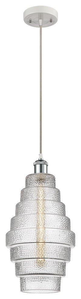 Innovations 516-1P-WPC-G672-8 1-Light Mini Pendant, White, Polished Chrome