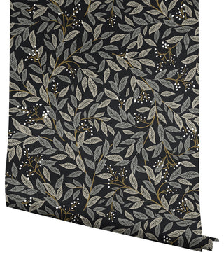 Willowberry Black Wallpaper