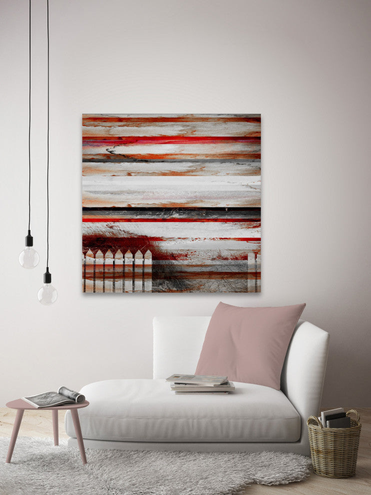"Picket Fence" Print on Canvas, 48"x48"