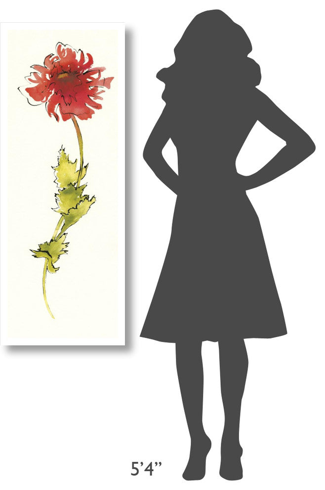 "Peony Form Poppies II" Digital Paper Print by Shirley Novak, 18"x46"