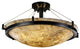 Alabaster Rocks! Ring 27" Semi-Flush, Round Bowl, Black, LED