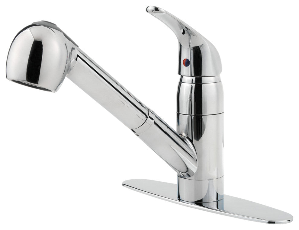Pfirst Series 1-Handle Pull-Out Kitchen Faucet, Polished Chrome