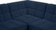 Relax Velvet Upholstered 7-Piece U-Shaped Modular Sectional, Navy