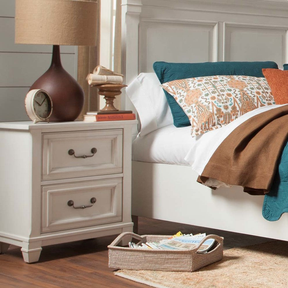 Brookefield 2 Drawer Cotton White Nightstand