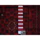 Red Tribal Design Hand Knotted Afghan Khamyab Soft Wool Runner Rug, 2'10"x9'4"