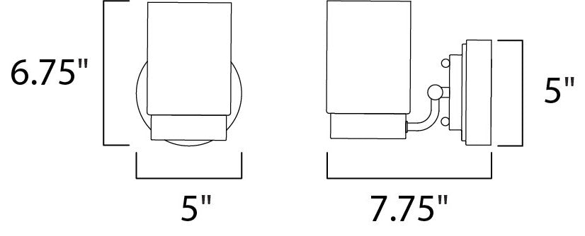 Maxim 30261 Mod 1 Light 6-3/4"H Integrated LED Wall Sconce - Satin Nickel