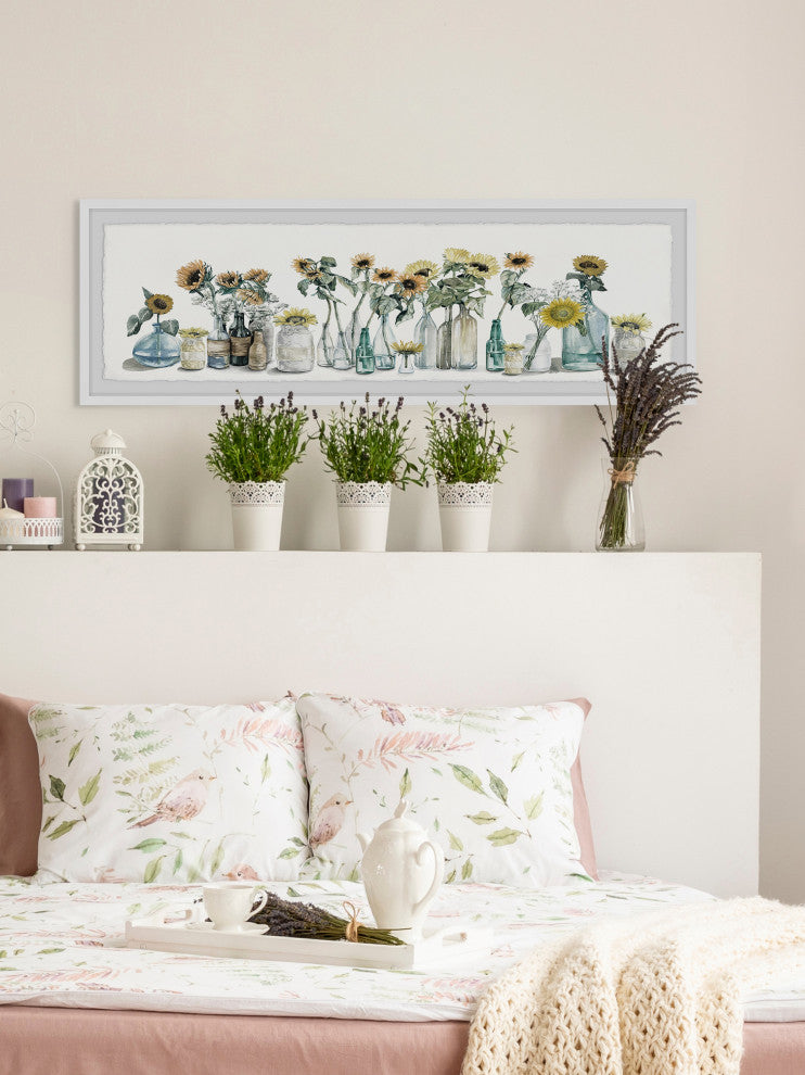 "Sunflower Centerpiece IV" Framed Painting Print