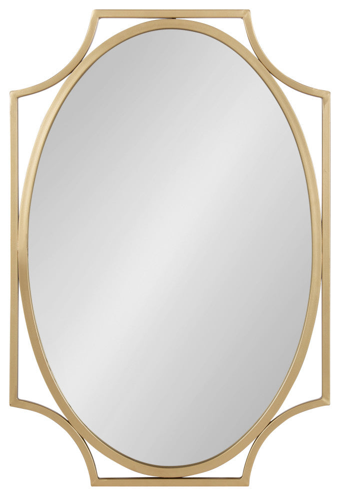 Rateau Scalloped Wall Mirror, Gold, 20"x30"