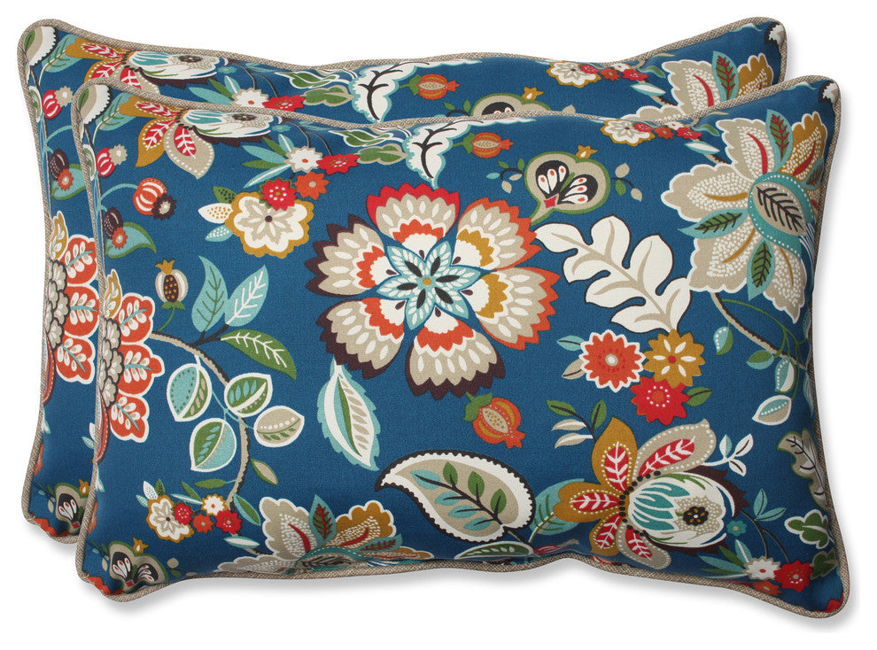 Telfair Peacock Oversized Rectangular Throw Pillow, Set of 2