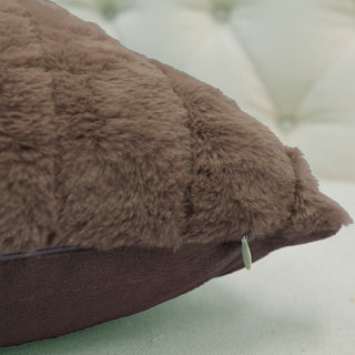 Rabbit Faux Fur Throw Blanket With 2 Pillows, Carafe