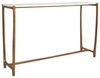 Uttermost Affinity White Marble Console Table
