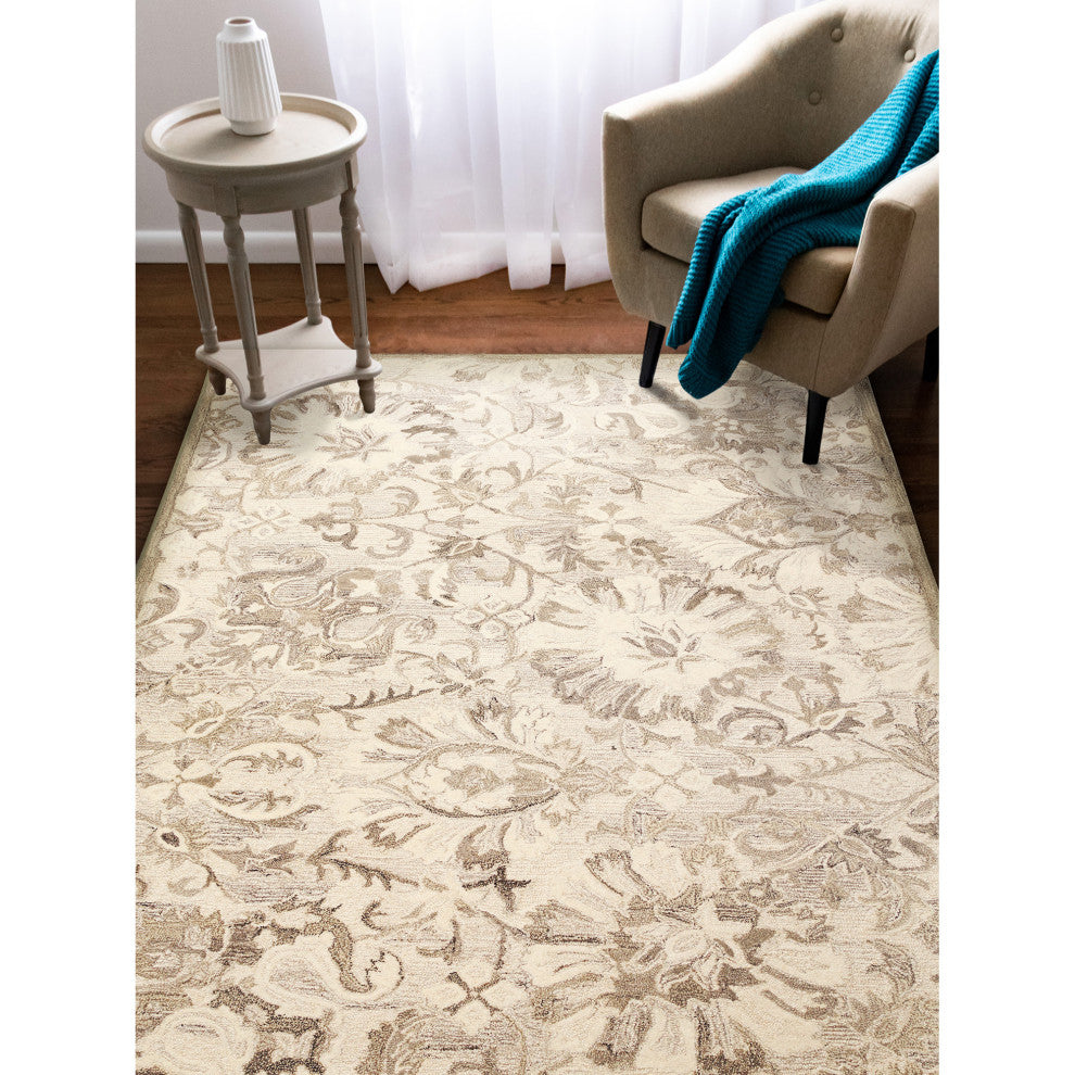 Hana Flora Indoor Rug, Natural, 8'3"x11'6"