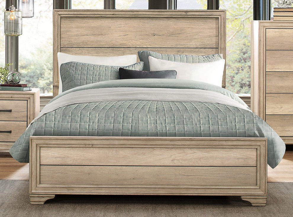 Landen Rustic Cal King Bed Sun-bleached Wood
