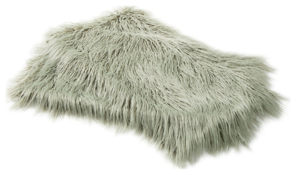 Mongolian Faux Fur Pillow Shell Set, Desert Saga, 14"x26"