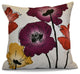 Poppies Floral Print Outdoor Pillow, Purple, 16"x16"