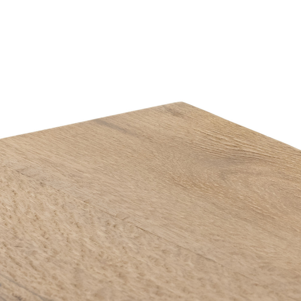 Elbert Console Table-Rustic Oak Veneer