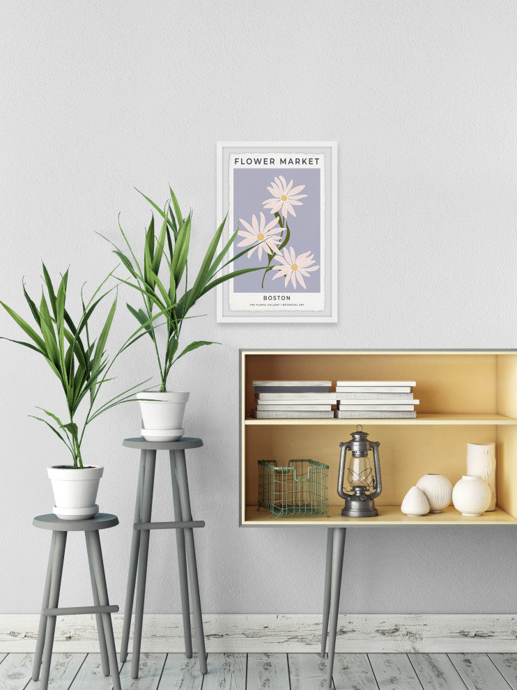 "Boston Flower Market" Framed Painting Print, 12x18