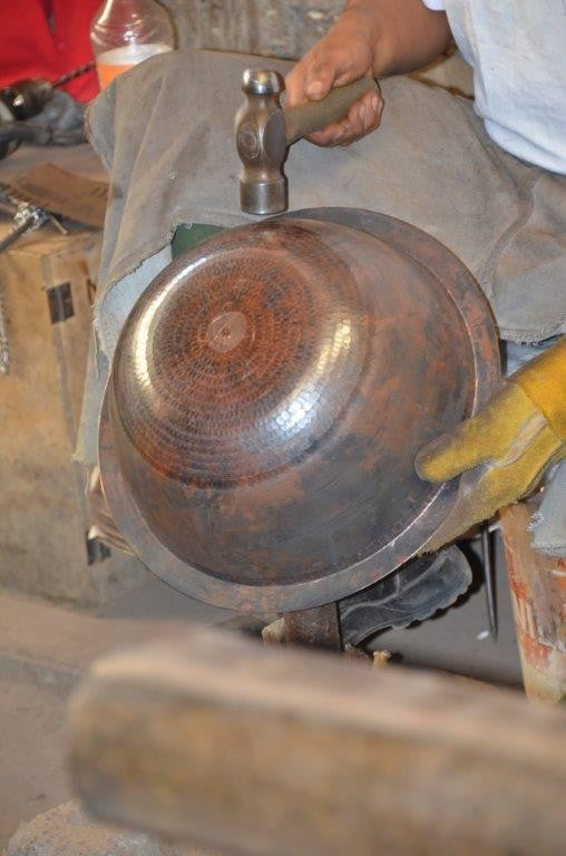 Round 17" copper sink Apron 1.5 inch