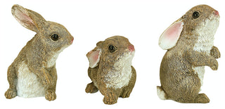 Garden Rabbit Statue Sculpture - Set of 3