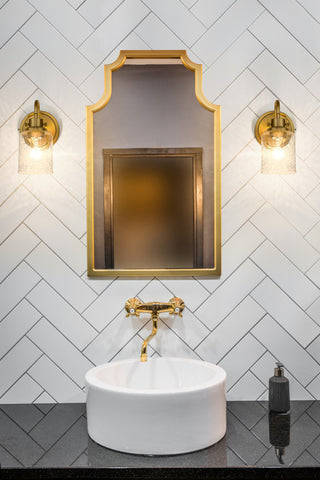 Zlite 340-1S-HG 1-Light Wall Sconce, Clear Seeded