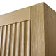 Vanity Art 24" Wall Mounted Bathroom Storage Cabinet, Linear Natural Oak, Matte Black Handle