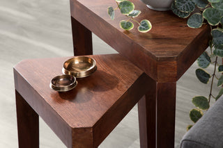 Talcott Wood Nesting Table Set, Walnut Brown 2 Piece