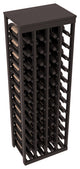 Pine 48-Bottle Kitchen Wine Rack, Black + Satin