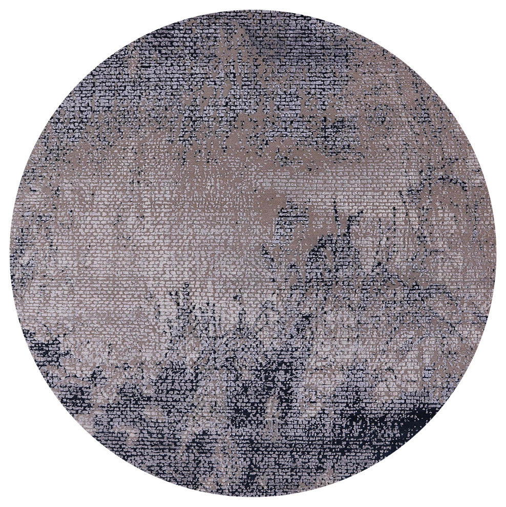 Ahgly Company Indoor Round Mid-Century Modern Area Rugs, 7' Round