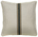 Black Woven Medal Striped Linen Cushion | Andrew Martin Hedgerow