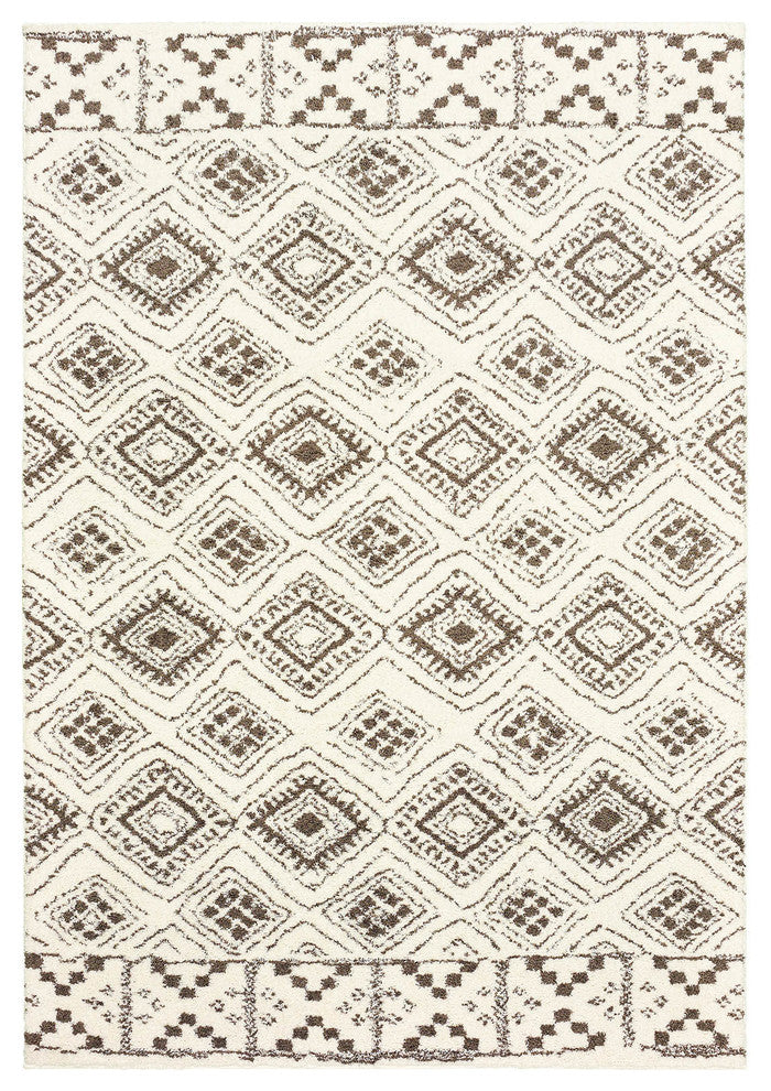 Oriental Weavers Sphinx Verona 1330W Moroccan Rug, Ivory/Brown, 5'3"x7'6"