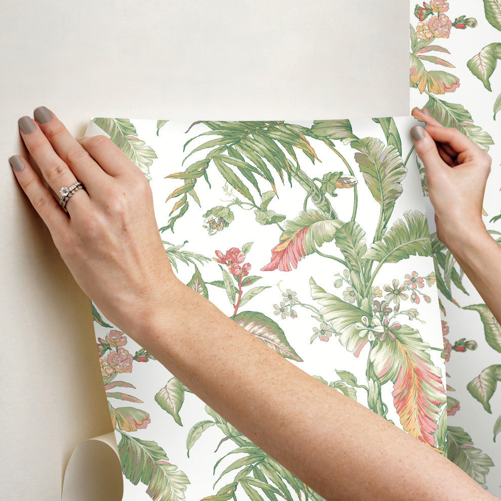 Fiji Garden Pink Peel and Stick Wallpaper