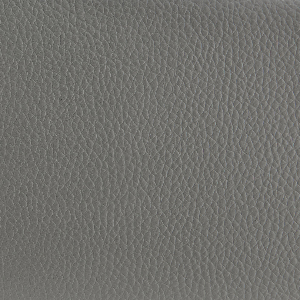 Atherik Counter Stool, Brushed Stainless Steel With Faux Leather, Gray