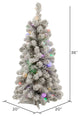 Vickerman Medium Flocked Kodiak Spruce Tree, 3', Multicolor Led Lights