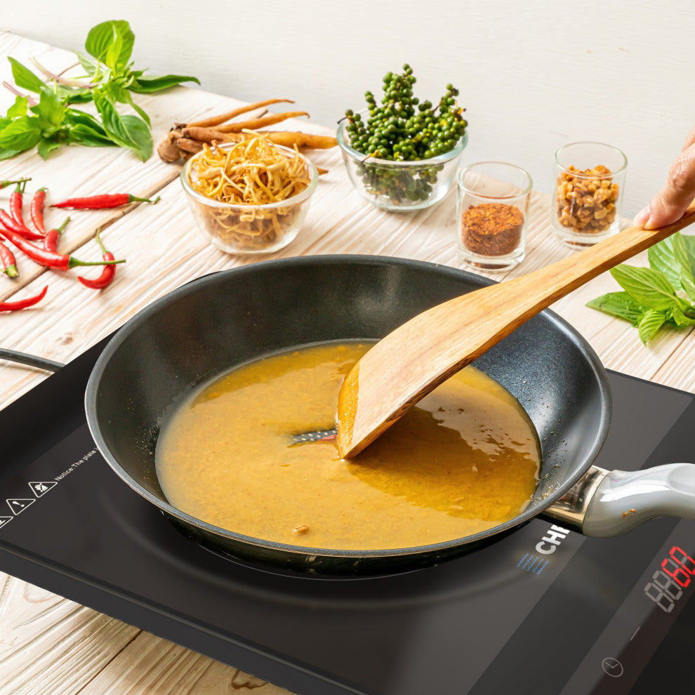 Cheftop Single Burner Induction Cooktop - Portable 120V Digital Ceramic Top 1300
