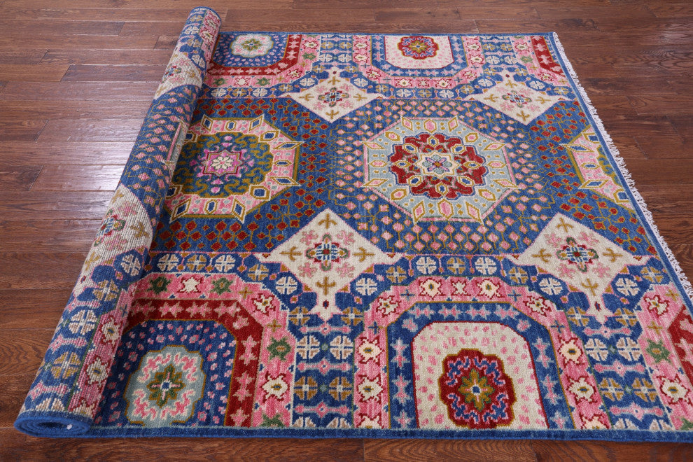 6' 0" X 9' 2" Mamluk Handmade Wool Rug - Q15461
