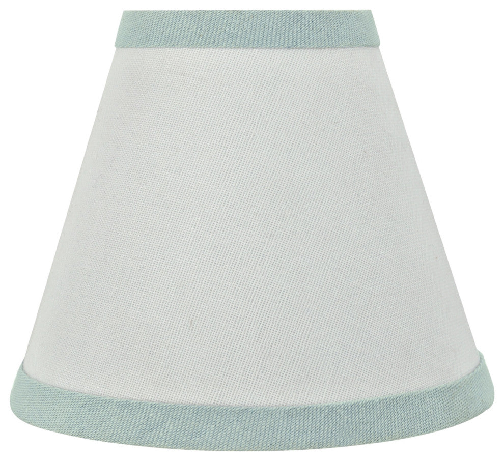 Small Hardback Empire Chandelier Clip On Lamp Shade White 3"x6"x5", Set of 6